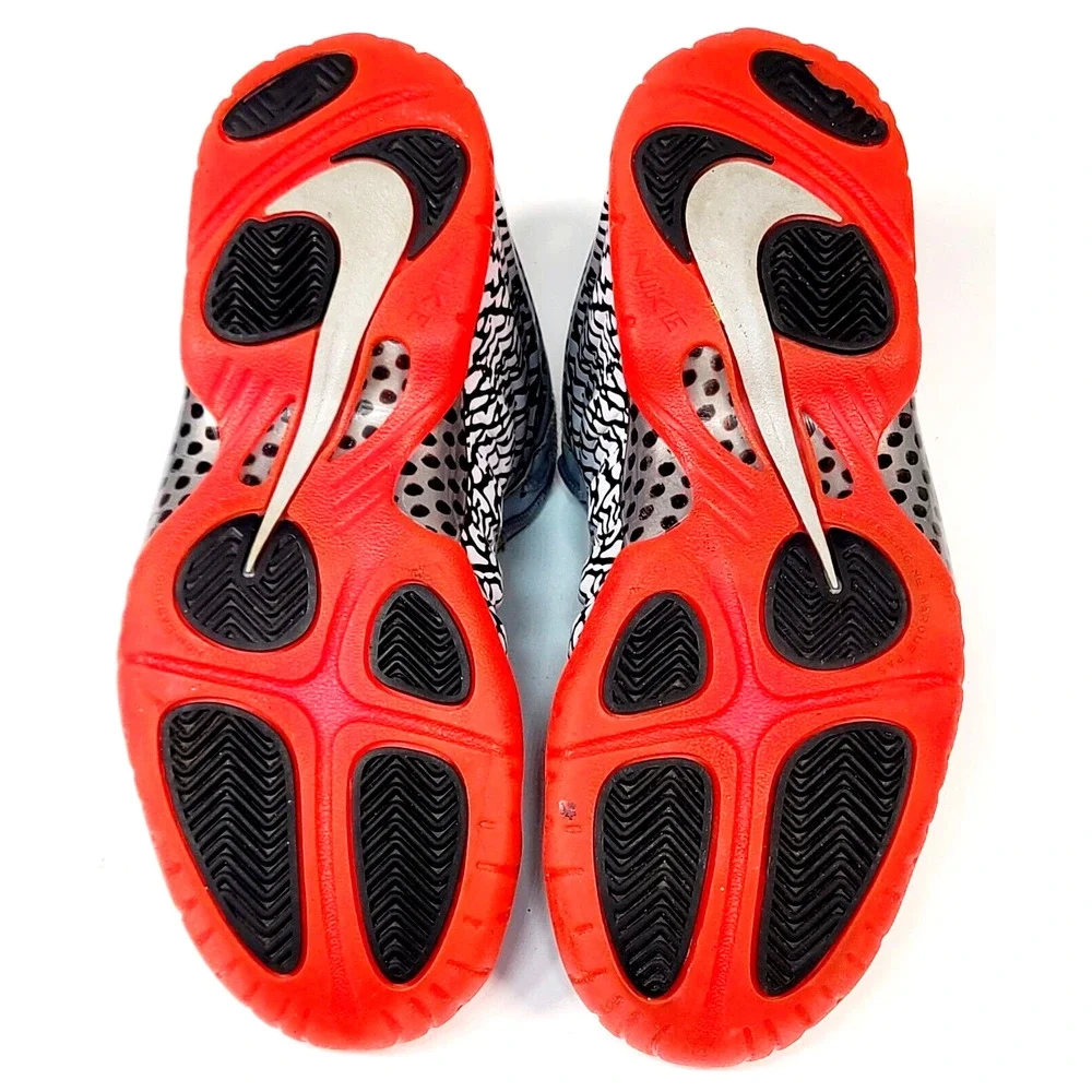 Nike Foamposite Pro GS Size (5Y) Pink Elephant Print Grey Black 644792-002